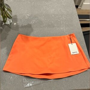 Danielle Guizio Orange Mini Skirt